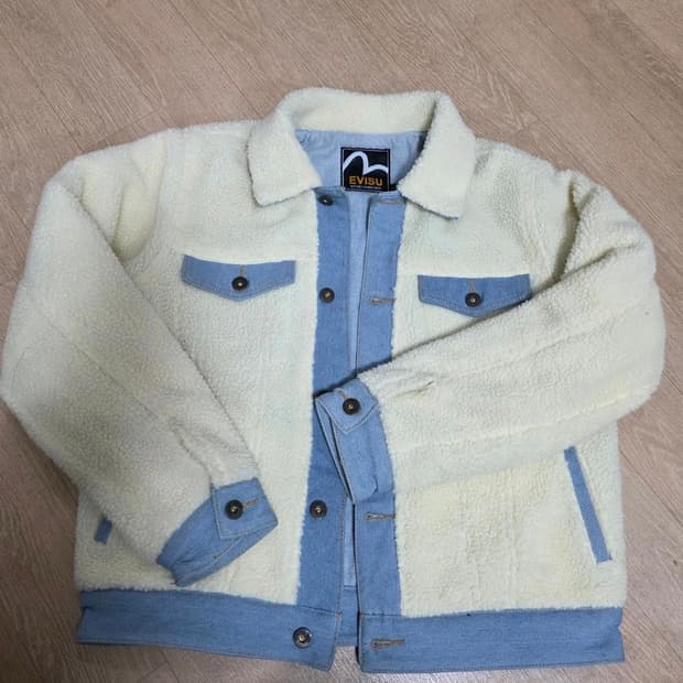 에비수 쉐르파 믹스업 데님 트러커 자켓 95