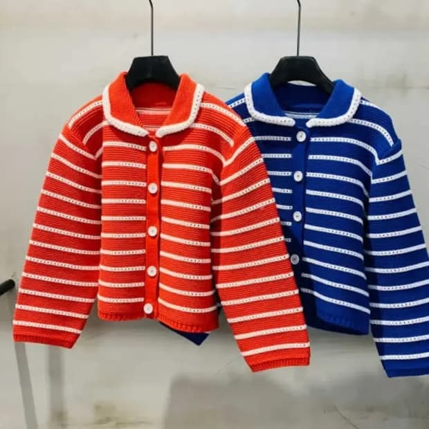 HELDER 헬더 뮤뮤니트 가디건 자켓 블루