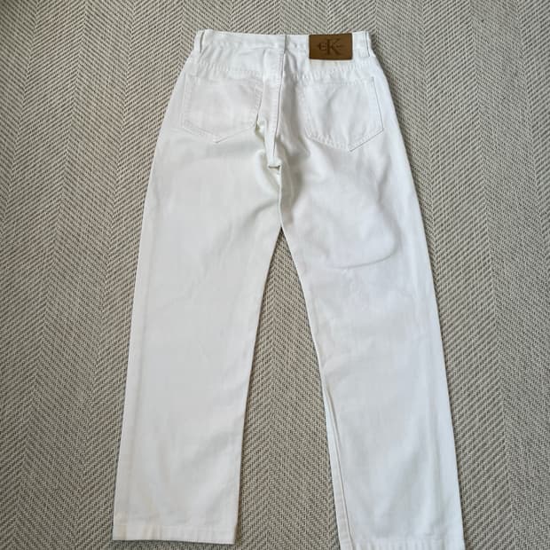 캘빈클라인 화이트 데님팬츠 