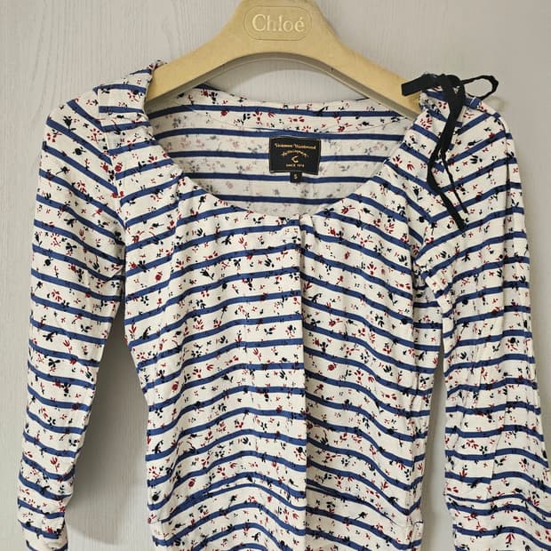 비비안웨스트우드 골드라벨 저지 티 블라우스