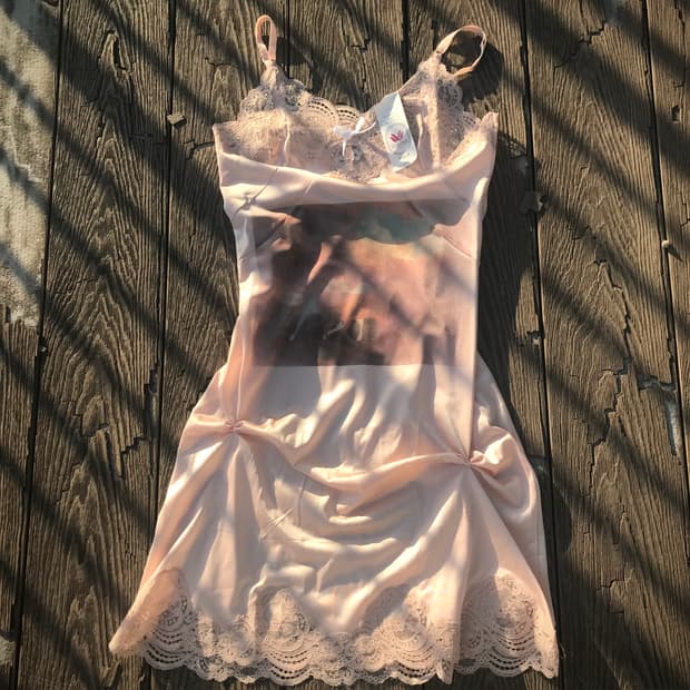 [Deadstock] Satin Lace Slip Dress