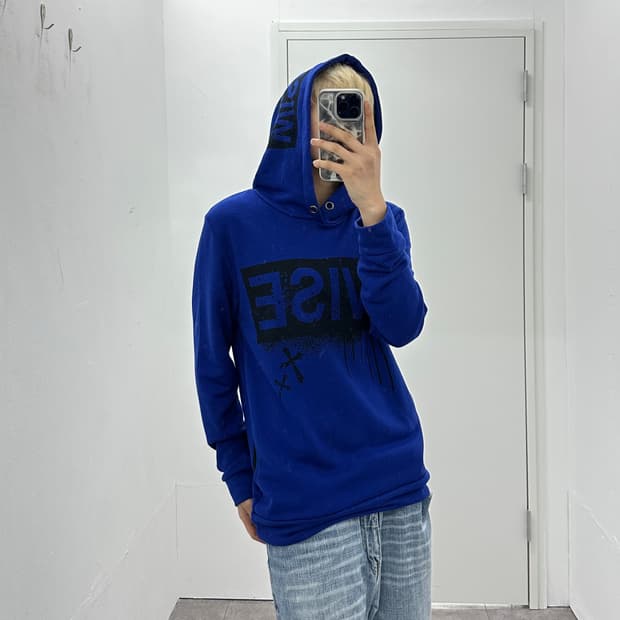 Saucy Cool punk cross lettering hoodie