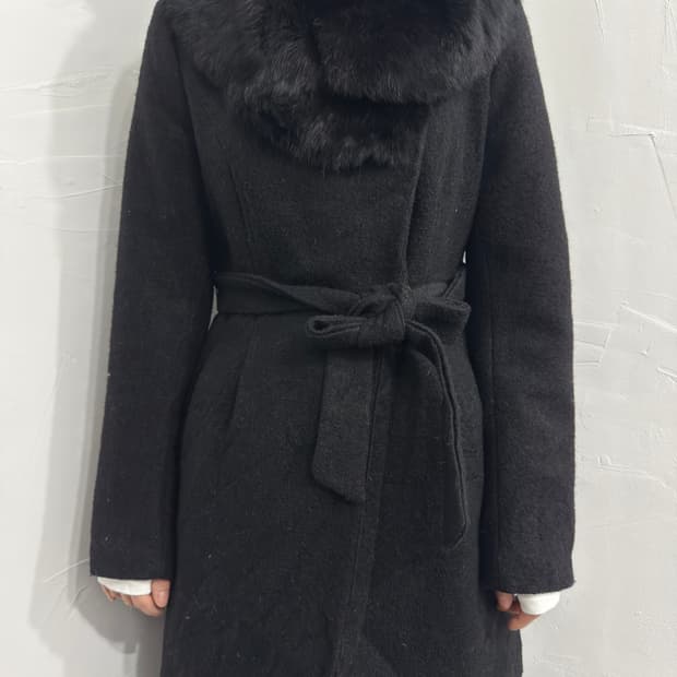 martha fur strap coat