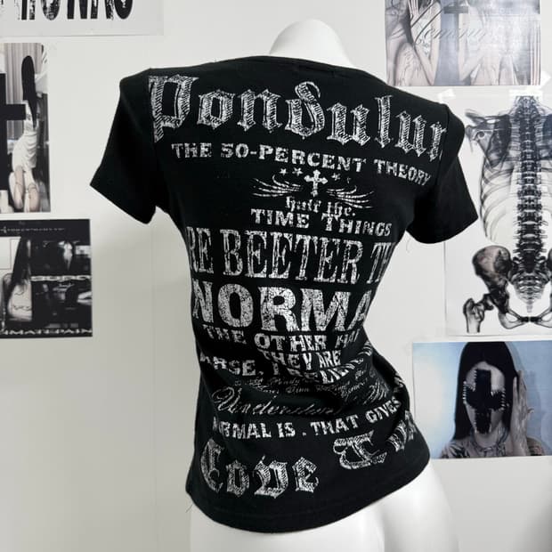 00s punk mood printing halfsleeve 