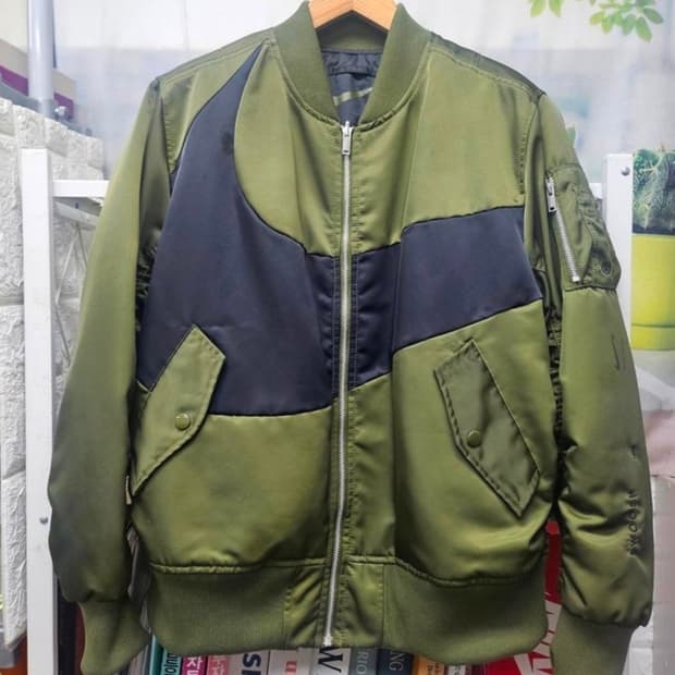 나이키 항공점퍼 110 써마핏 빅스우시 양면 봄버자켓패딩 블루종 XD72