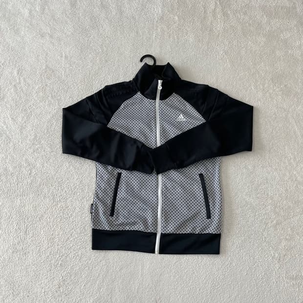 M 아디다스 도트 땡땡이 트랙탑 져지