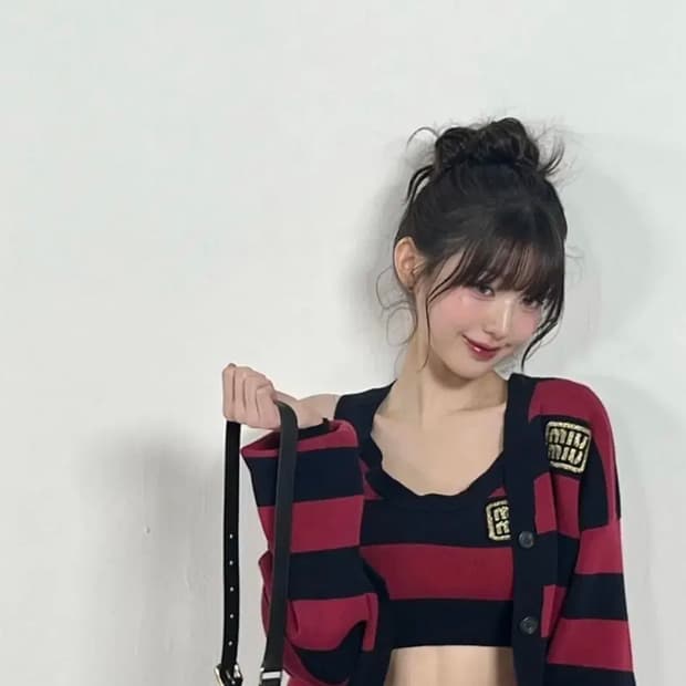 [SET/장원영착용] 미우미우 탑 가디건 세트