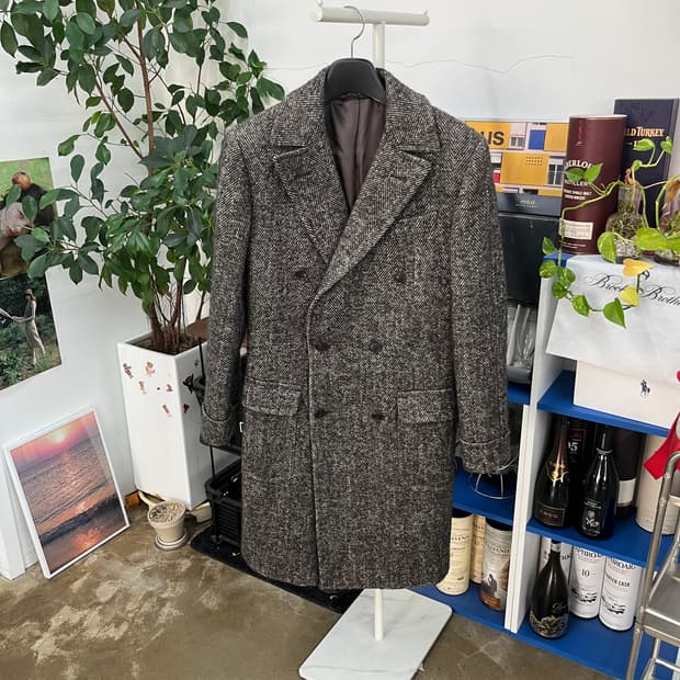 수트서플라이 헤링본 모헤어/알파카 블렌드 코트 50