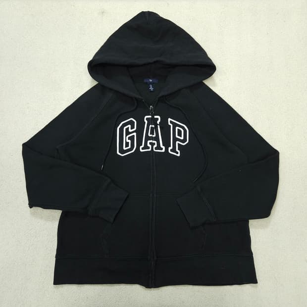 갭 후드 집업 XL 블랙