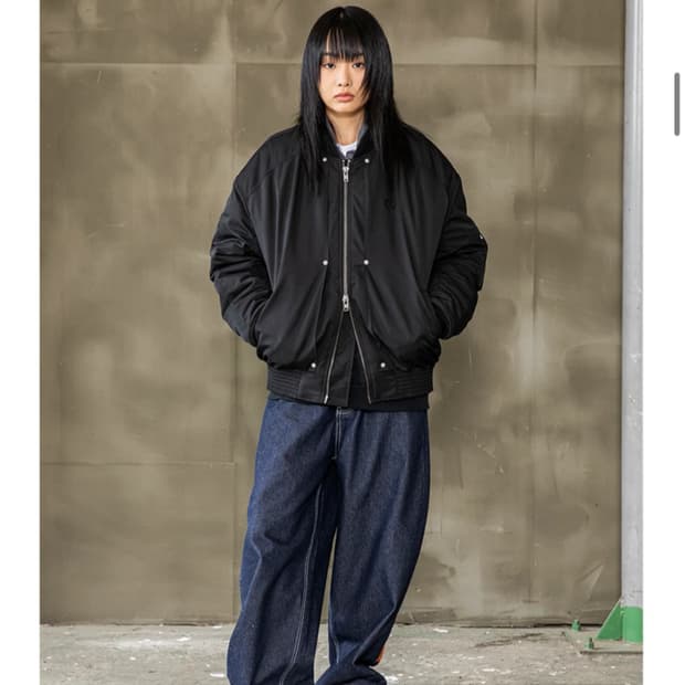 엑스톤즈 플리츠 셔링 ma-1 자켓