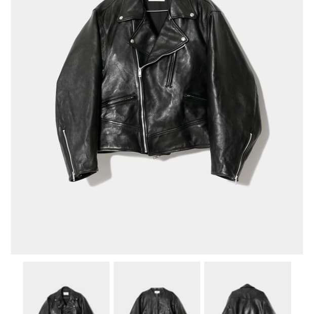 뷰티플피플 더블 엔드 빈티지 레더 레이싱 자켓