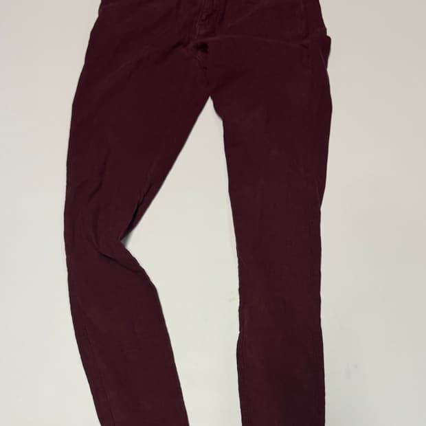 여성 마쥬 maje 버건디 코듀로이 팬츠 25.9인치