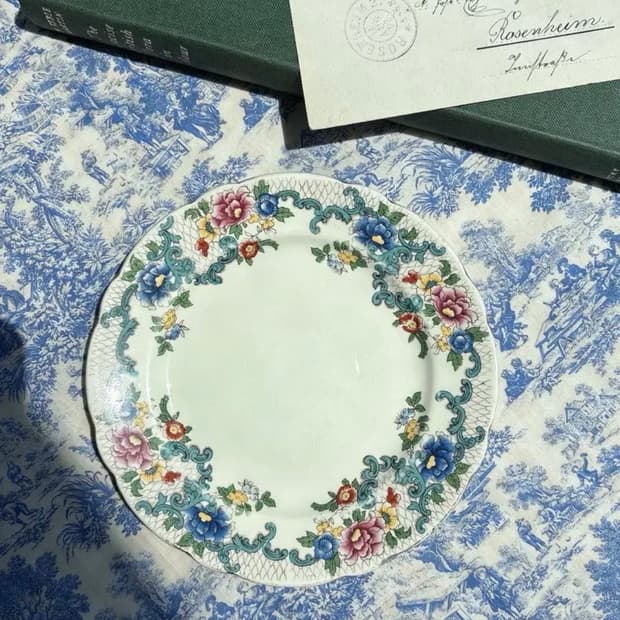 영국 빈티지 로얄콜던 빅토리아 브레드접시