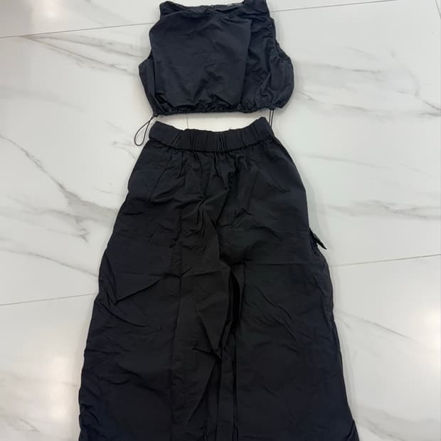 자라 나일론 나시 롱치마 셋업