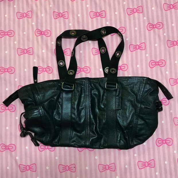 Agnes b 아녜스베 보야지라인 가죽 숄더백 y2k