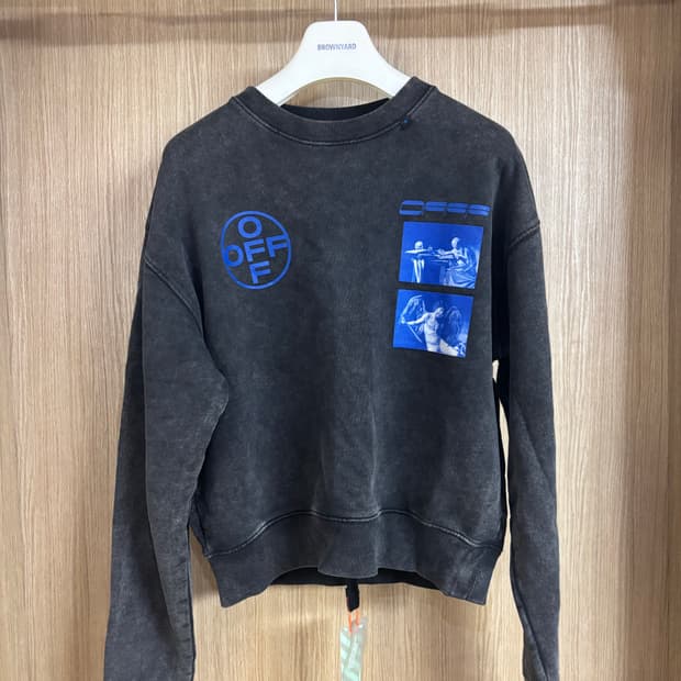 오프화이트 카라바지오 맨투맨 19FW