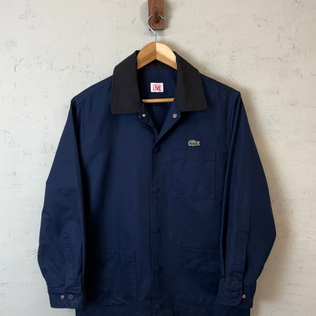 라코스테 네이비 코튼 워크자켓