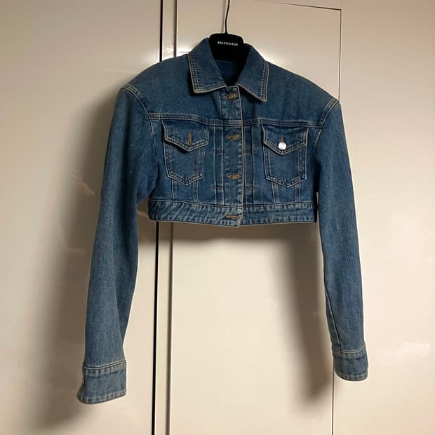 (미시착) 준지 22fw 크롭 데님자켓