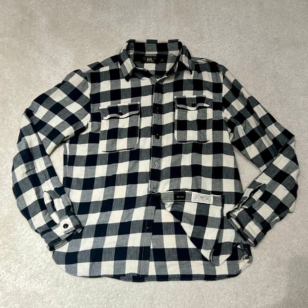 더블알엘 버팔로 체크 트윌 워크 셔츠