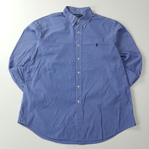 CJ474 2XL 폴로 00s 홍콩판 블루 스트라이프 셔츠 남방