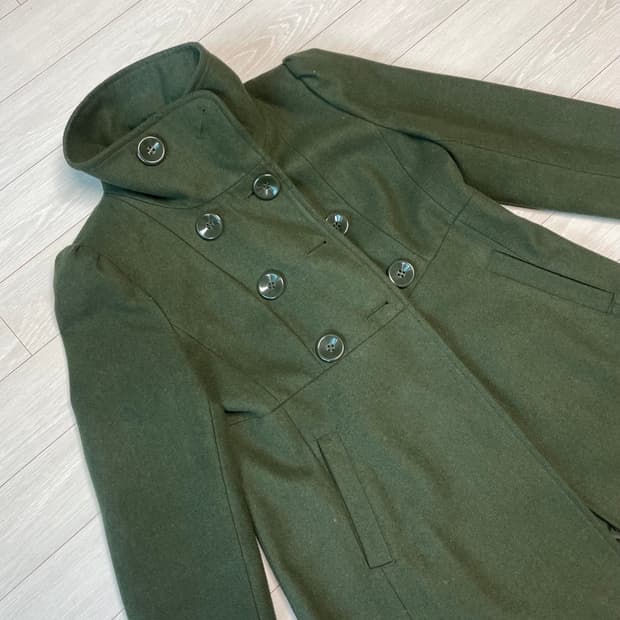 포에버21 스탠드 카라 피코트