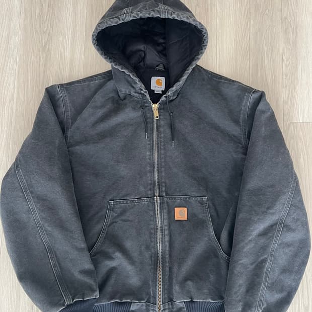 (L)칼하트 J130 BLK 블랙 빈티지 액티브 자켓