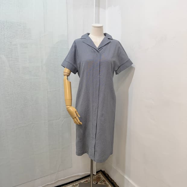 bcbg 잔체크 브이넥 v넥 미디원피스 하객룩 하객원피스 4985