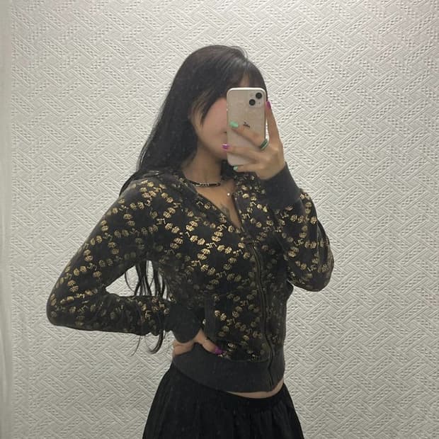 아디다스X미시엘리엇 희귀 올드스쿨 빈티지 벨벳 집업 85 C06554