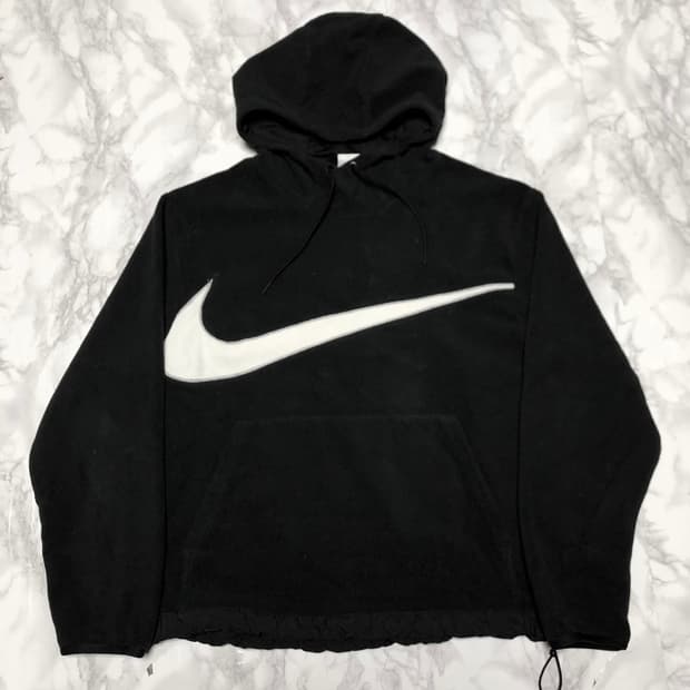 나이키 빅로고 후드티 후리스 스트링 오버핏