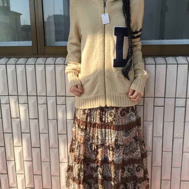 Hysteric glammer knit hood zip up