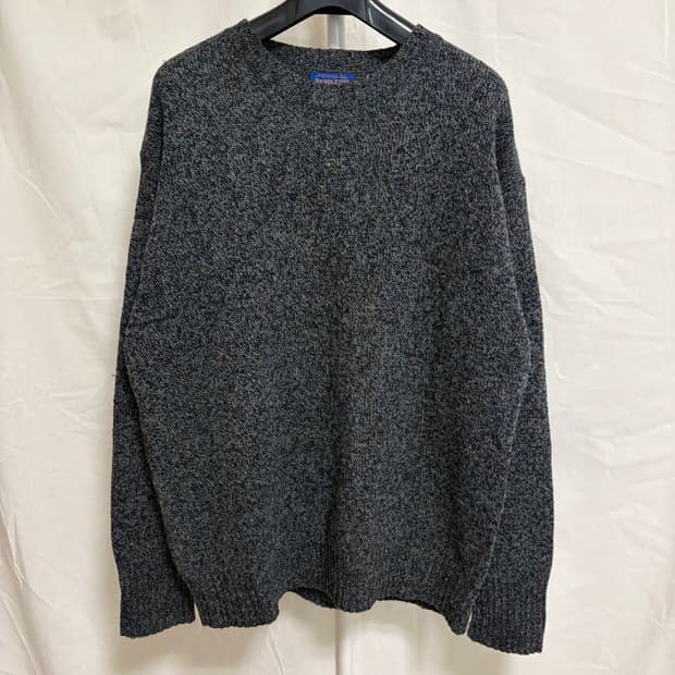 펜들턴 셔틀랜드울 멜란지 니트 / 차콜, L