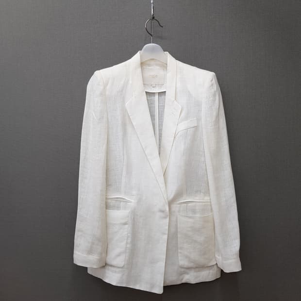 마쥬 아이보리 린넨 싱글 자켓 S사이즈