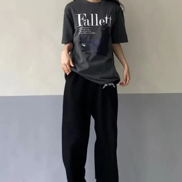 팔렛 듀스 네로 반팔티 피그먼트 차콜