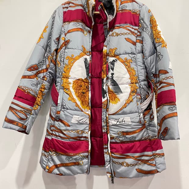 러브 모스키노 여성 패턴 패딩 40 정품