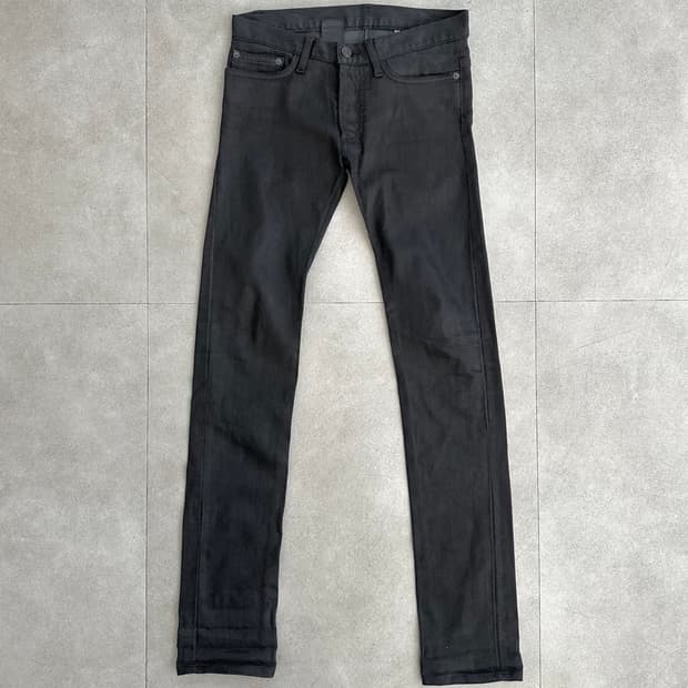 dior homme 07fw wax coated denim