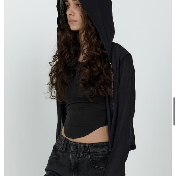 MPa VEIL CREPE HOODED ZIP JACKET