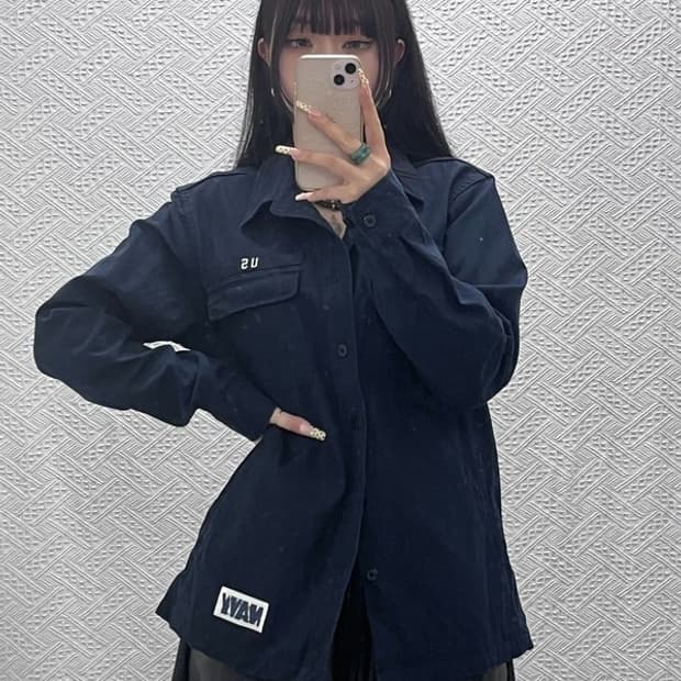 커버낫 레트로 빈티지 캐주얼 트러커 워크 셔츠 L C09946