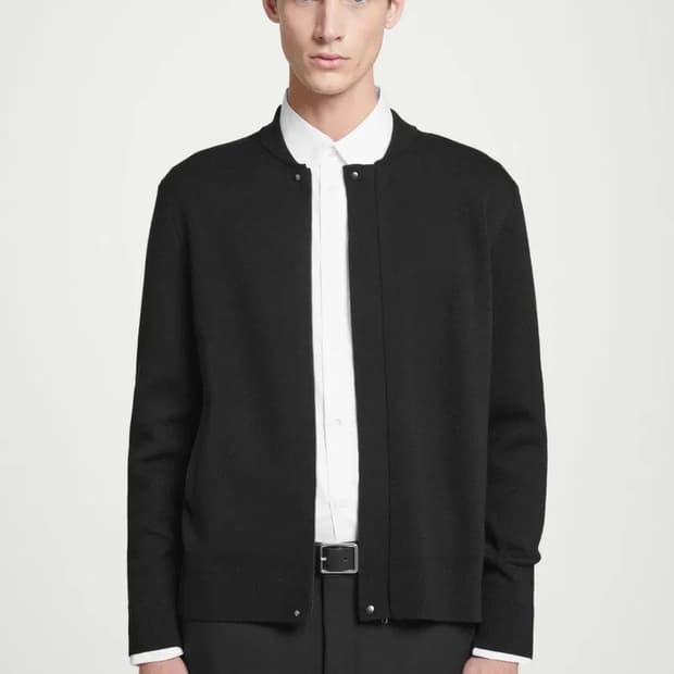 COS 남성 니트 울버머 가디건 자켓 (블랙, M/민트급)