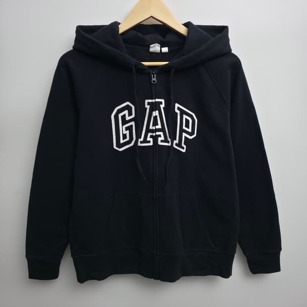 [L] GAP 갭 블랙 후드 집업