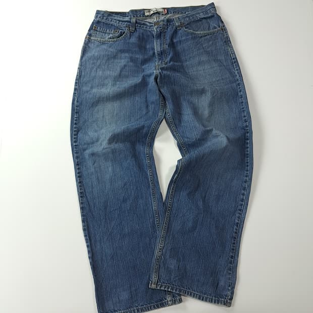 CA654 36 리바이스 569 블랭크탭 00s 루즈 스트레이트 데님