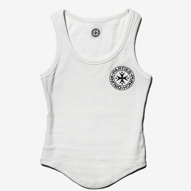펀치드렁크파티즈 나시 슬리브리스 Sleeveless *화이트