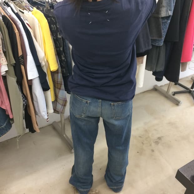 메종 마르지엘라 오가닉 반팔 네이비 