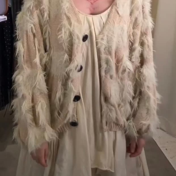 개대장 가디건 얇음 와걸 페어리 베이지