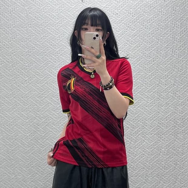 아디다스 올드스쿨 벨기에 축구 유니폼 져지 반팔티 M C11457