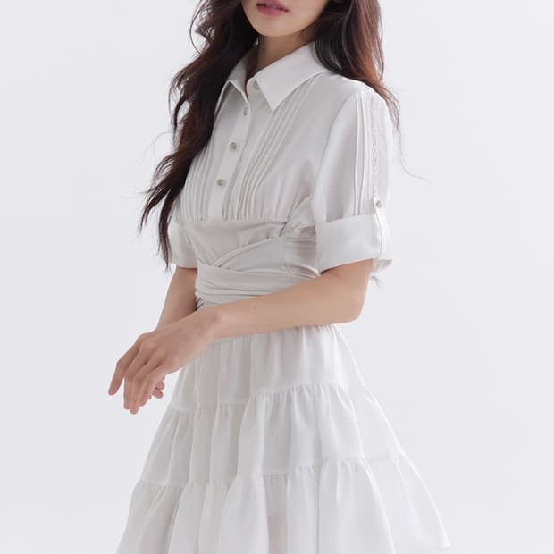 (새상품) 더티스 젯소 셔츠 랩 드레스 원피스