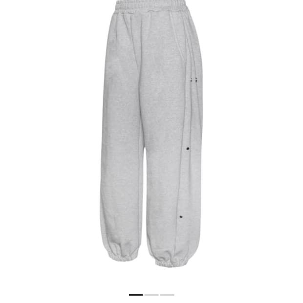 [S] MJD 사이드 스냅 와이드 스웻팬츠 멜란지 그레이