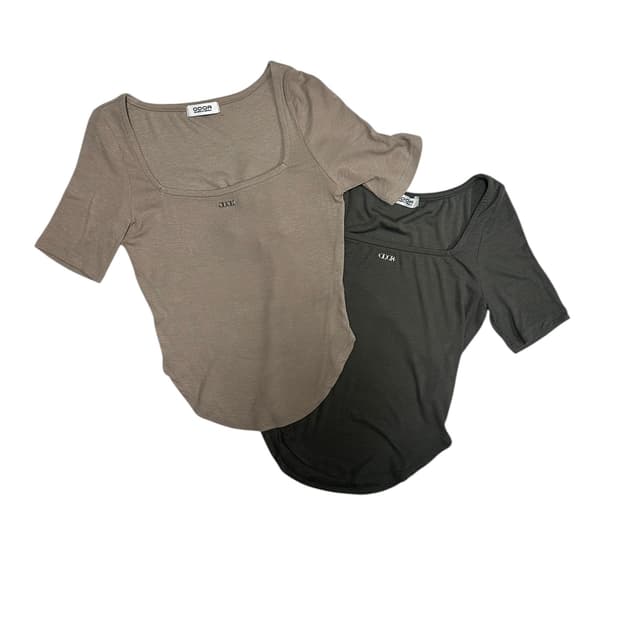 오도어 반팔 카키