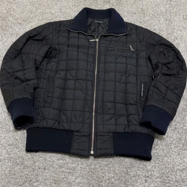 캘빈클라인 블랙 퀄팅 패딩 자켓 95/M