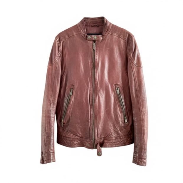 Vintage 핑크브라운 레더자켓 100