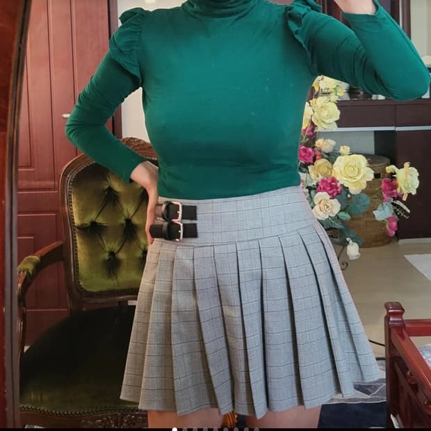 프랑스 모르간 모달 셔츠 그린